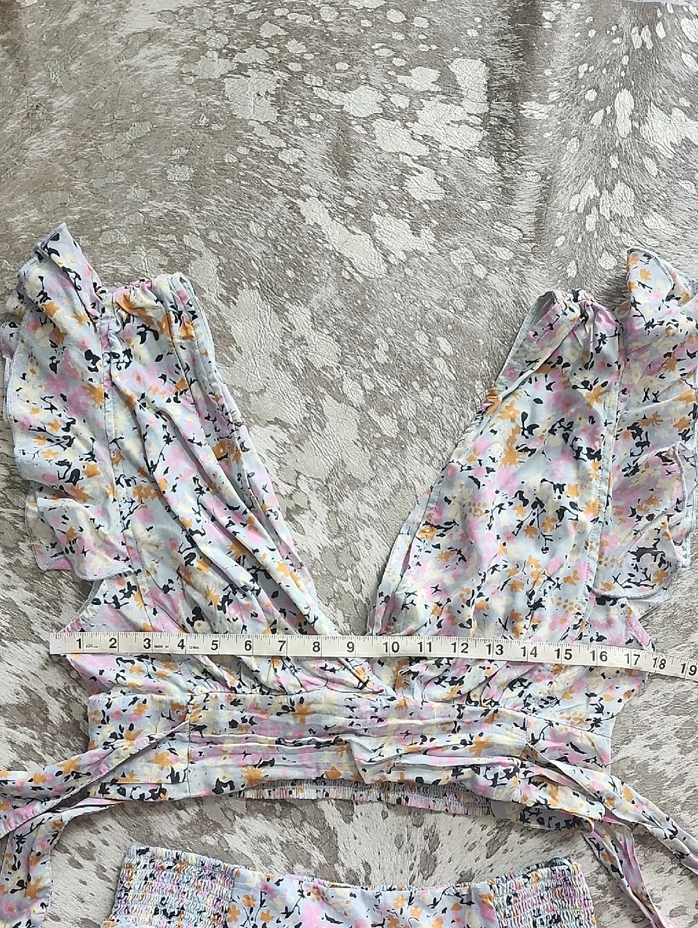 Free People Pretty Daze Floral Crop Top & Midi Skirt SzL